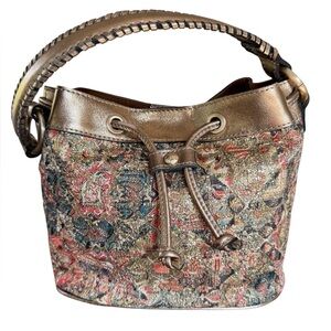 Patricia Nash Tapestry and Bronze Hobo Bag